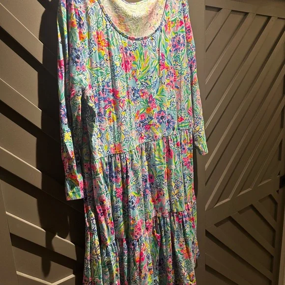 Lilly Pulitzer Vibrant Floral Mini Dress Geanna swing dress - Picture 2 of 2